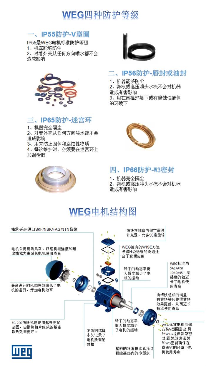 WEG進(jìn)口粉塵防爆電機(jī)防護(hù)等級(jí)和結(jié)構(gòu)圖
